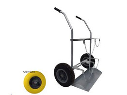 Dubbele flessenwagen Zuurstof   Propaan 33kg