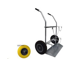Dubbele flessenwagen zuurstof   propaan 46 5 kg